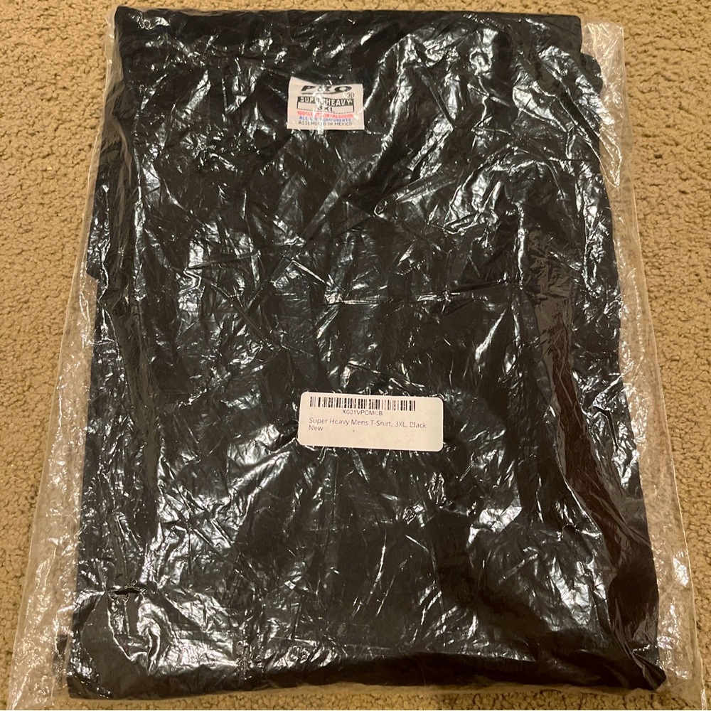 Pro 5 Super Heavy Mens Black T Shirt 3XL NEW